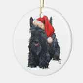 Kerstman Scottie Hond Ornament (Links)
