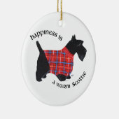 Kerstman Scottie Hond Ornament (Rechts)
