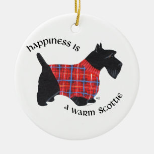 Kerstman Scottie Hond Ornament