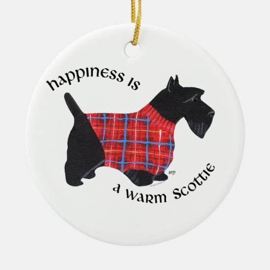 Kerstman Scottie Hond Ornament (Voorkant)