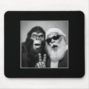 Kerstman Selfie Bigfoot Kerst Grappig Sasquat Muismat