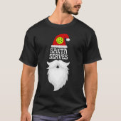 Kerstman serveert Pickleball - Kerstmis Pickleball T-shirt (Voorkant)