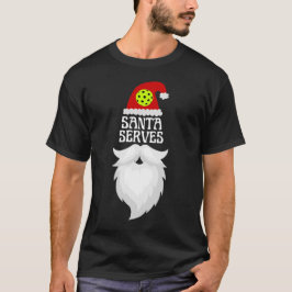 Kerstman serveert Pickleball - Kerstmis Pickleball T-shirt