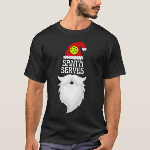 Kerstman serveert Pickleball - Kerstmis Pickleball T-shirt