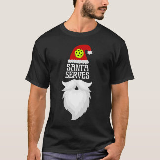 Kerstman serveert Pickleball - Kerstmis Pickleball T-shirt