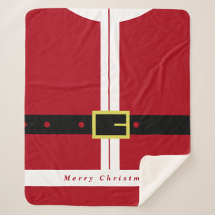 Kerstman Sherpa Dekbed Deken