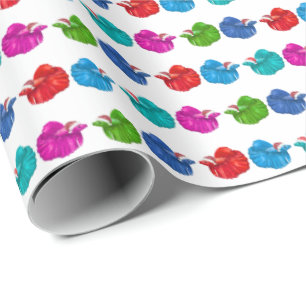 Kerstman Siamese kempvis Inpakpapier
