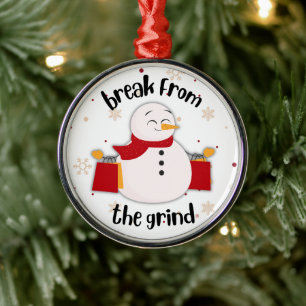 Kerstman Sieraad Winkelen Metalen Ornament