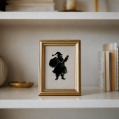 Kerstman Silhouet Muurposter Poster