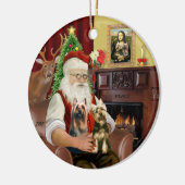 Kerstman - Silky Terriers (TWE) Keramisch Ornament (Links)
