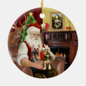 Kerstman - Silky Terriers (TWE) Keramisch Ornament (Achterkant)