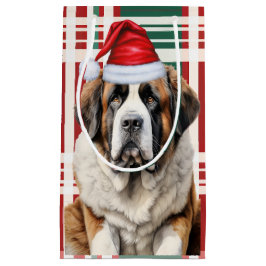 Kerstman Sint Bernard Honden Kerst Plaid Klein Cadeauzakje