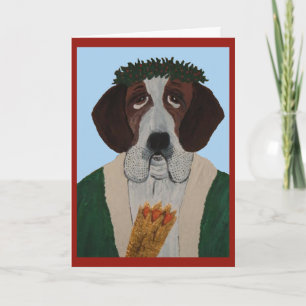 Kerstman Sint Bernard Kaart