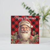 Kerstman Sint Nicolaas Kerstkaart Kaart (Staand voorkant)