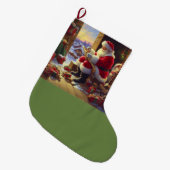 Kerstman Sinterklaas 2 Grote Kerstsok (Voorkant (Hangend))