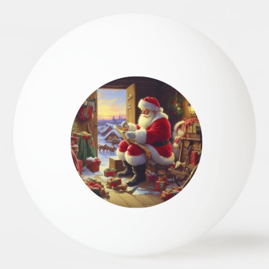 Kerstman Sinterklaas 2 Pingpongbal (Voorkant)