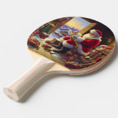 Kerstman Sinterklaas 2 Tafeltennisbatje (Voorkant Gekanteld)