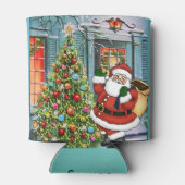 Kerstman Sinterklaas Aangepaste Naam Tall Blikjeskoeler (Achterkant)