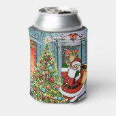 Kerstman Sinterklaas Aangepaste Naam Tall Blikjeskoeler (Blikje Achterkant)