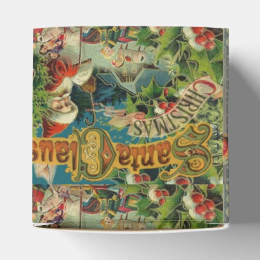 Kerstman Sinterklaas Antiek Kunst Bedankdoosjes (Bovenkant)