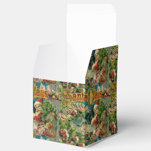 Kerstman Sinterklaas Antiek Kunst Bedankdoosjes (Geopend)