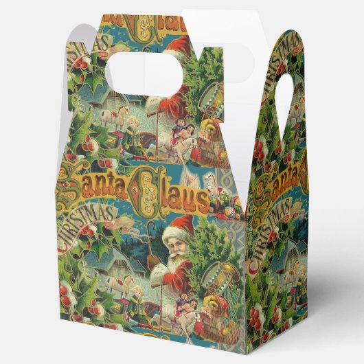 Kerstman Sinterklaas Antiek Kunst Bedankdoosjes (Geopend)