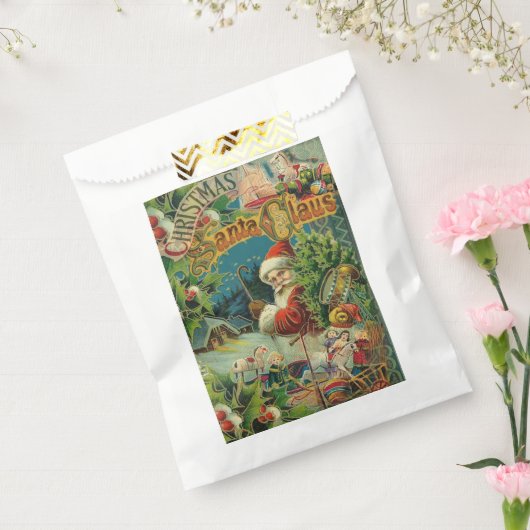 Kerstman Sinterklaas Antiek Kunst Bedankzakje (Gezegeld)