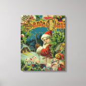 Kerstman Sinterklaas Antiek Kunst Canvas Afdruk (Voorkant)