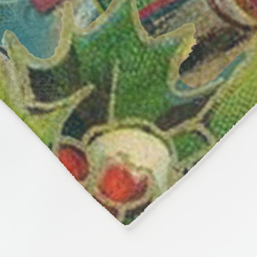 Kerstman Sinterklaas Antiek Kunst Fleece Deken (Hoek)