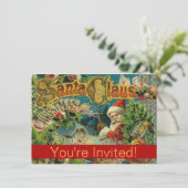 Kerstman Sinterklaas Antiek Kunst Kaart (Staand voorkant)