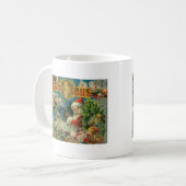 Kerstman Sinterklaas Antiek Kunst Koffiemok (Voorkant links)