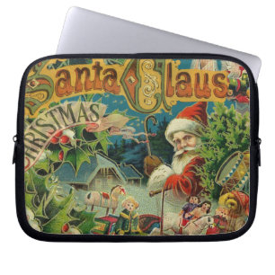 Kerstman Sinterklaas Antiek Kunst Laptop Sleeve