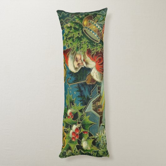 Kerstman Sinterklaas Antiek Kunst Lichaamskussen (Achterkant (Verticaal))