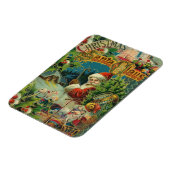 Kerstman Sinterklaas Antiek Kunst Magneet (Linkerzijde)