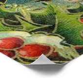 Kerstman Sinterklaas Antiek Kunst Poster (Hoek)