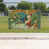 Kerstman Sinterklaas Antiek Kunst Spandoek (Insitu)