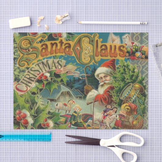 Kerstman Sinterklaas Antiek Kunst Tissuepapier (Craft)