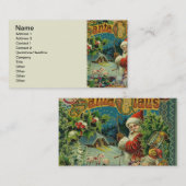 Kerstman Sinterklaas Antiek Kunst Visitekaartje (Voorkant / Achterkant)