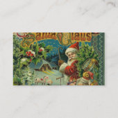 Kerstman Sinterklaas Antiek Kunst Visitekaartje (Achterkant)