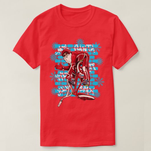 Kerstman Sinterklaas BMX Freestyle Trucs T-shirt (Design voorkant)