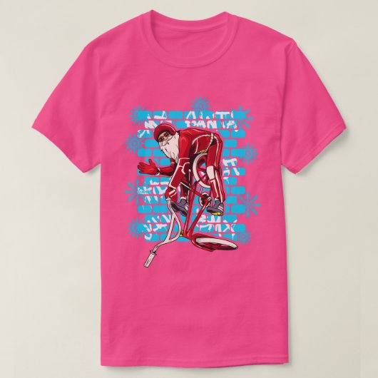 Kerstman Sinterklaas BMX Freestyle Trucs T-shirt (Design voorkant)