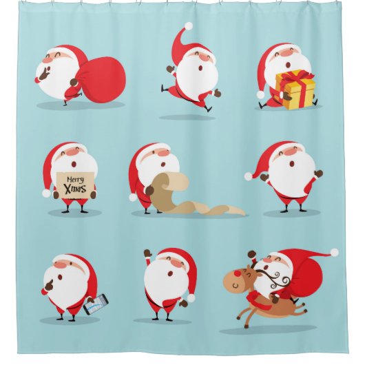 Kerstman Sinterklaas collectie. Douchegordijn (Voorkant)