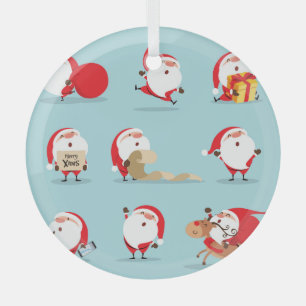 Kerstman Sinterklaas collectie. Glas Ornament