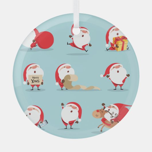 Kerstman Sinterklaas collectie. Glas Ornament (Voorkant)
