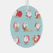 Kerstman Sinterklaas collectie. Glas Ornament (Voorkant Rechts)