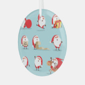 Kerstman Sinterklaas collectie. Glas Ornament (Voorkant links)