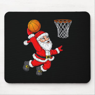 Kerstman Sinterklaas Dunking Een Basketbal Plezier Muismat