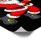 Kerstman Sinterklaas Dunking Een Basketbal Plezier Poster (Hoek)