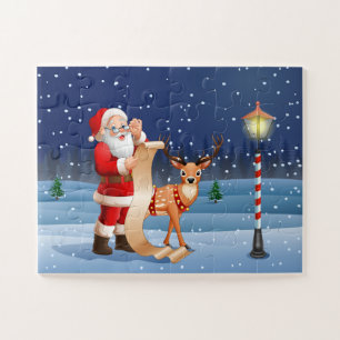 Kerstman Sinterklaas en rendieren FEESTDAGEN Legpuzzel