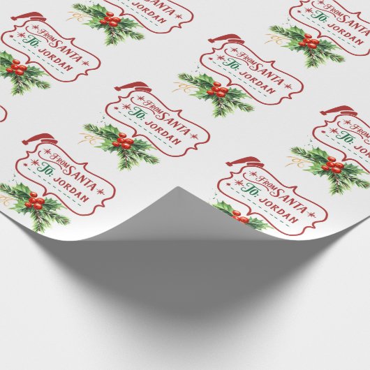 Kerstman Sinterklaas Express Levering Cadeaupapier (Hoek)